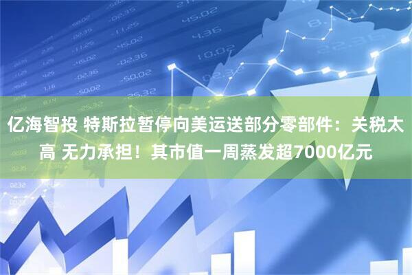 亿海智投 特斯拉暂停向美运送部分零部件：关税太高 无力承担！其市值一周蒸发超7000亿元