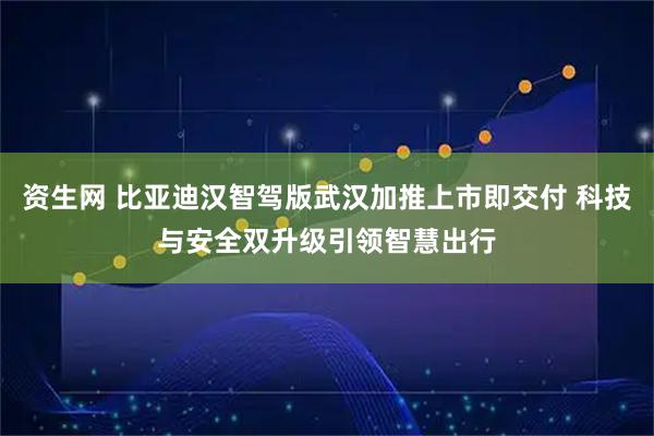 资生网 比亚迪汉智驾版武汉加推上市即交付 科技与安全双升级引领智慧出行