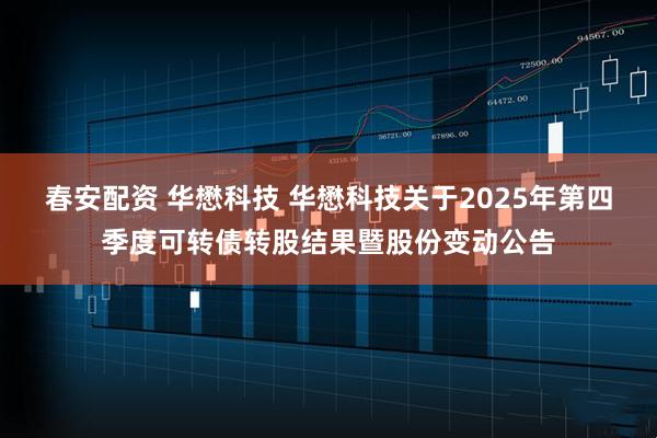 春安配资 华懋科技 华懋科技关于2025年第四季度可转债转股结果暨股份变动公告