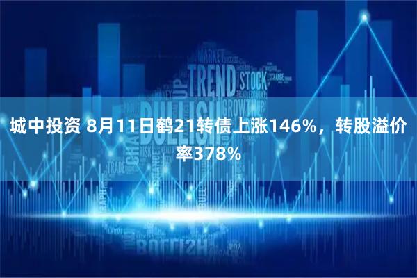 城中投资 8月11日鹤21转债上涨146%，转股溢价率378%